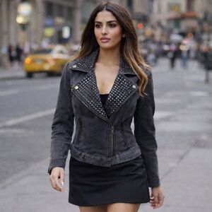 Current/Elliott Biker Studded Jacket